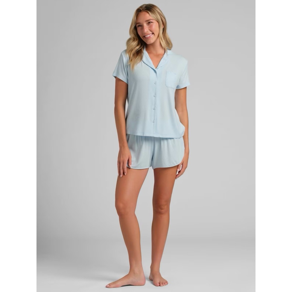 New In Package Comfrt Luna Lounge Short Sleeve Short PJ Set Sz 3XL Comfy $110
